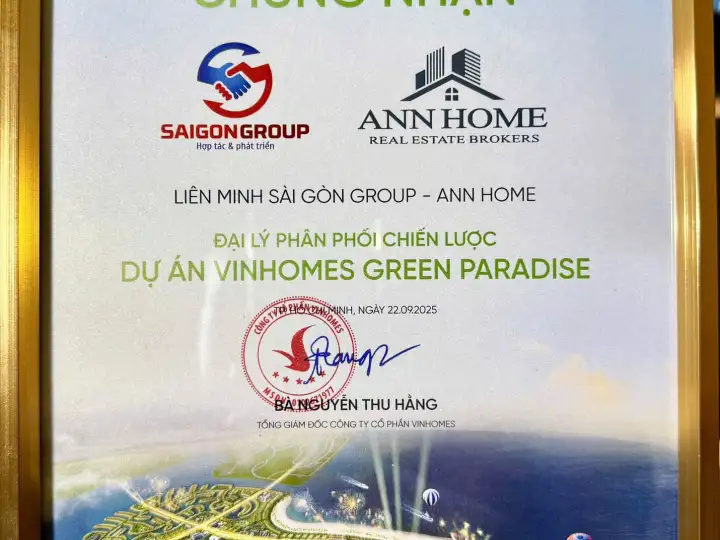 Đại lý F1 Vinhomes Green Paradise